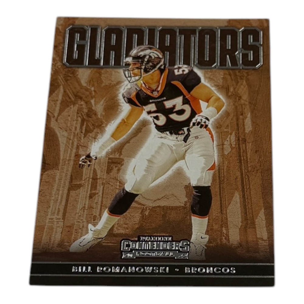 2022 Panini Contenders Gladiators Bill Romanowski Denver Broncos Card GLD-BRO